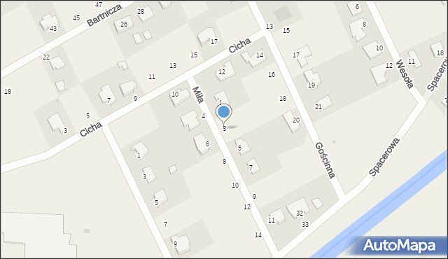 Łochowo, Miła, 3, mapa Łochowo