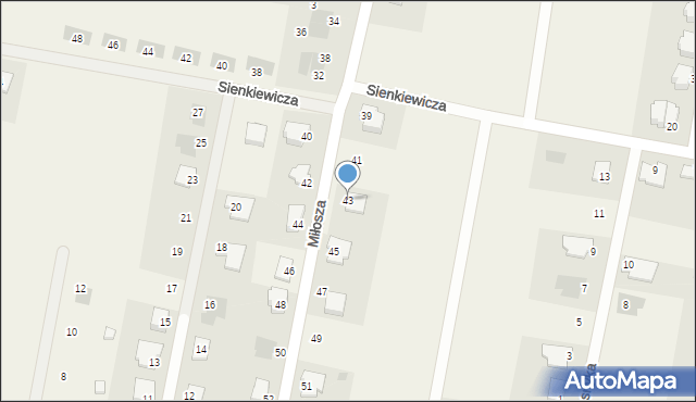 Łochowo, Miłosza Czesława, 43, mapa Łochowo