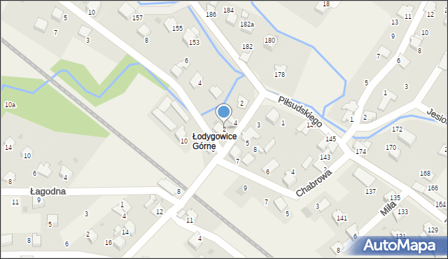 Łodygowice, Mickiewicza Adama, 2, mapa Łodygowice