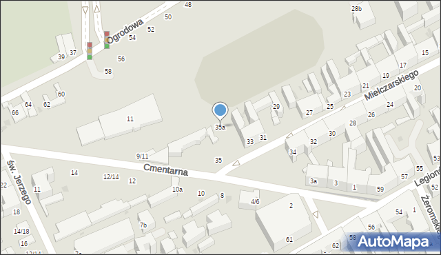 Łódź, Mielczarskiego Romualda, 35a, mapa Łodzi