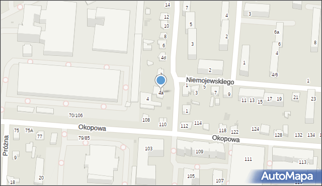 Łódź, Miarki Karola, 4a, mapa Łodzi