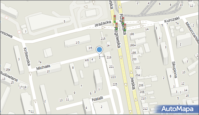 Łódź, Michała, 2, mapa Łodzi