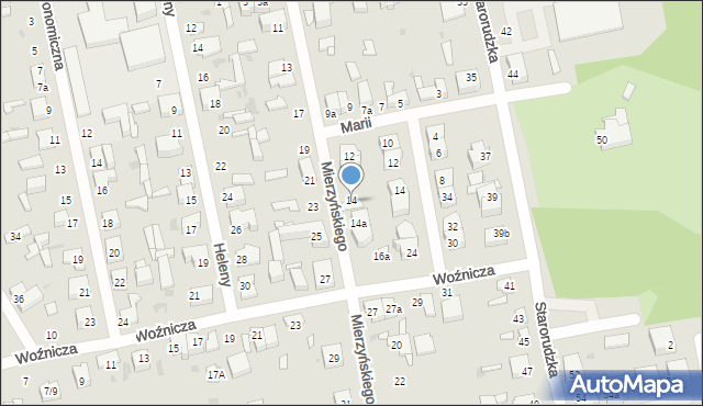 Łódź, Mierzyńskiego Zdzisława, dr., 14, mapa Łodzi