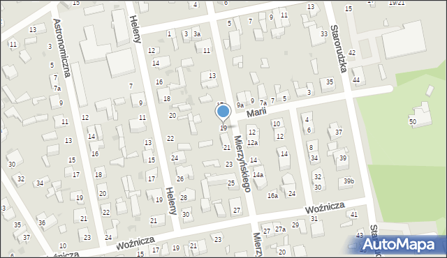 Łódź, Mierzyńskiego Zdzisława, dr., 19, mapa Łodzi