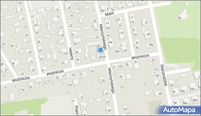 Łódź, Mierzyńskiego Zdzisława, dr., 27, mapa Łodzi