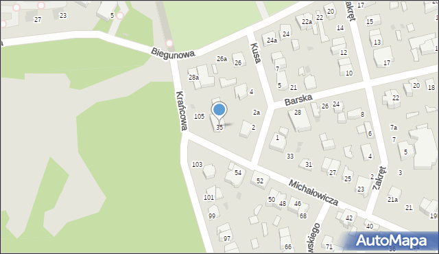 Łódź, Michałowicza Jerzego, 35, mapa Łodzi