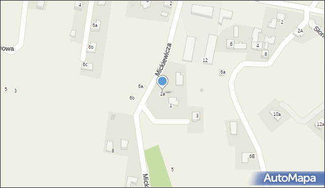 Łopuszna, Mickiewicza Adama, 1a, mapa Łopuszna