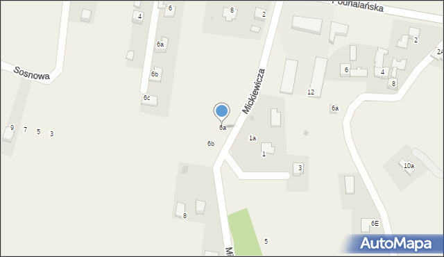 Łopuszna, Mickiewicza Adama, 6a, mapa Łopuszna