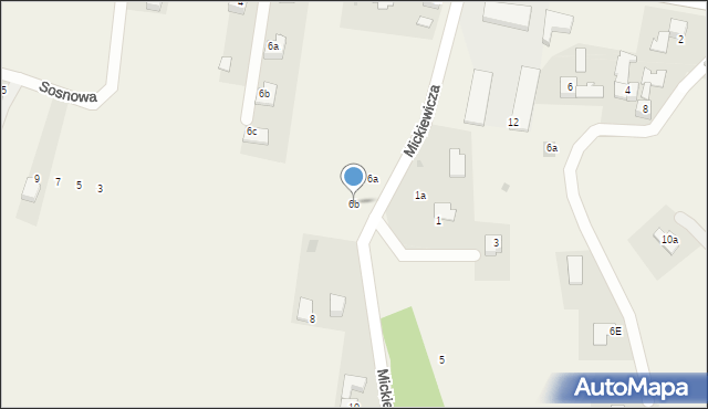 Łopuszna, Mickiewicza Adama, 6b, mapa Łopuszna