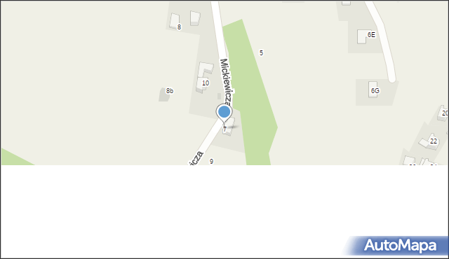 Łopuszna, Mickiewicza Adama, 7, mapa Łopuszna