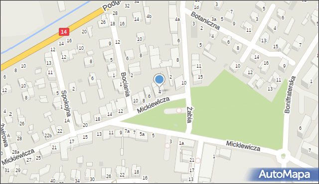 Łowicz, Mickiewicza Adama, 4, mapa Łowicza