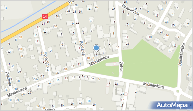 Łowicz, Mickiewicza Adama, 6, mapa Łowicza
