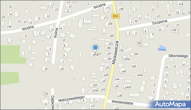 Lubaczów, Mickiewicza Adama, 157a, mapa Lubaczów