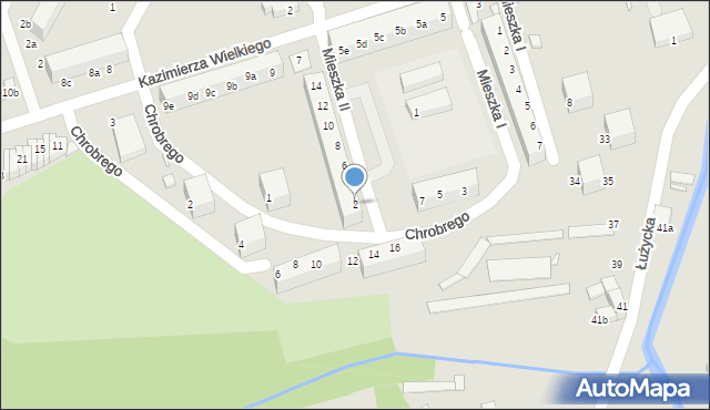 Lubań, Mieszka II, 2, mapa Lubań