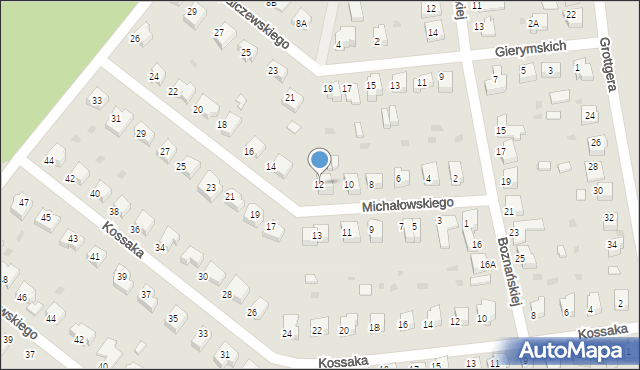Lubin, Michałowskiego Piotra, 12, mapa Lubin