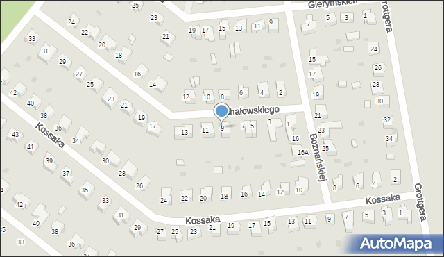 Lubin, Michałowskiego Piotra, 9, mapa Lubin