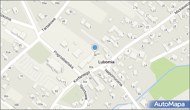 Lubomia, Mickiewicza Adama, 1a, mapa Lubomia