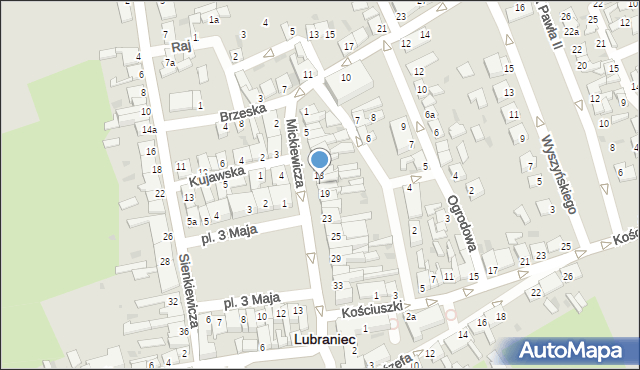 Lubraniec, Mickiewicza Adama, 15, mapa Lubraniec