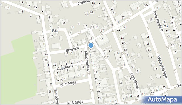 Lubraniec, Mickiewicza Adama, 3, mapa Lubraniec