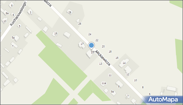 Lucynów Duży, Mickiewicza Adama, 15, mapa Lucynów Duży