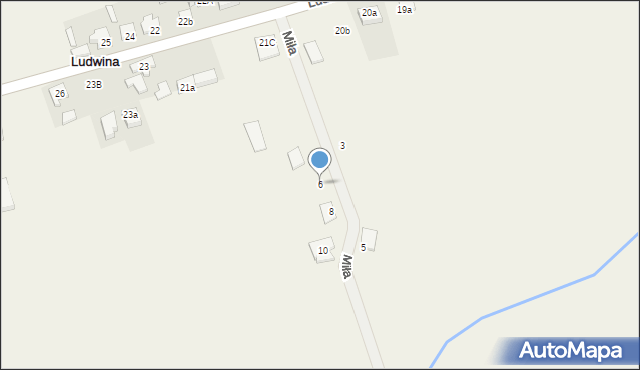 Ludwina, Miła, 6, mapa Ludwina