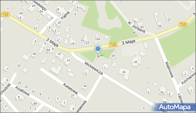 Lutomiersk, Mickiewicza Adama, 1a, mapa Lutomiersk