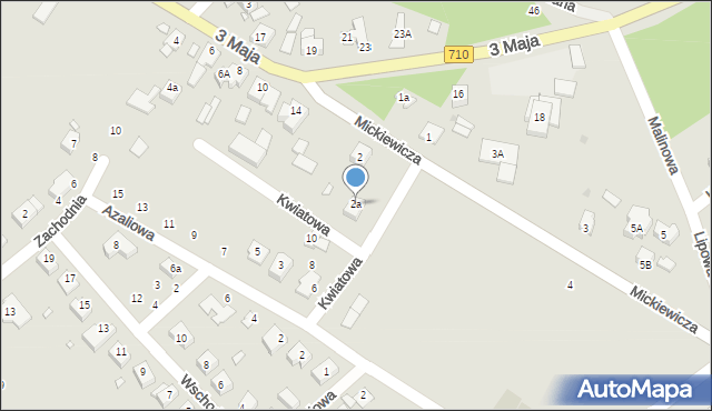 Lutomiersk, Mickiewicza Adama, 2a, mapa Lutomiersk