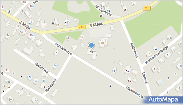 Lutomiersk, Mickiewicza Adama, 3A, mapa Lutomiersk