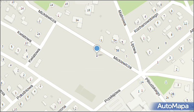 Lutomiersk, Mickiewicza Adama, 4, mapa Lutomiersk