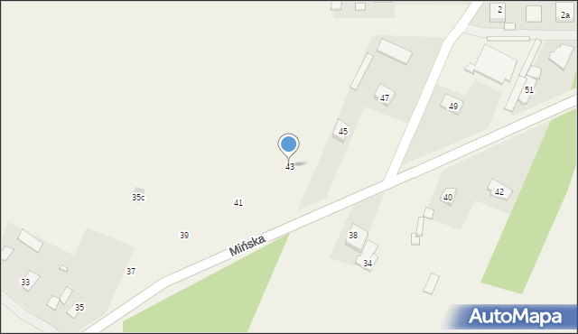 Majdan, Mińska, 43, mapa Majdan