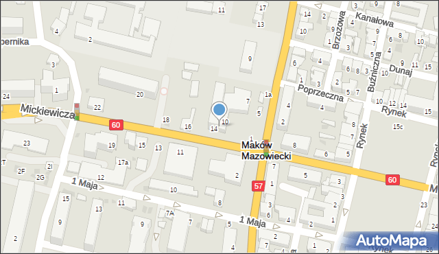 Maków Mazowiecki, Mickiewicza Adama, 12, mapa Maków Mazowiecki