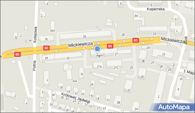 Maków Mazowiecki, Mickiewicza Adama, 27B, mapa Maków Mazowiecki