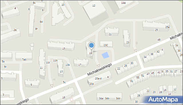 Malbork, Michałowskiego Kazimierza, 19ab, mapa Malborka