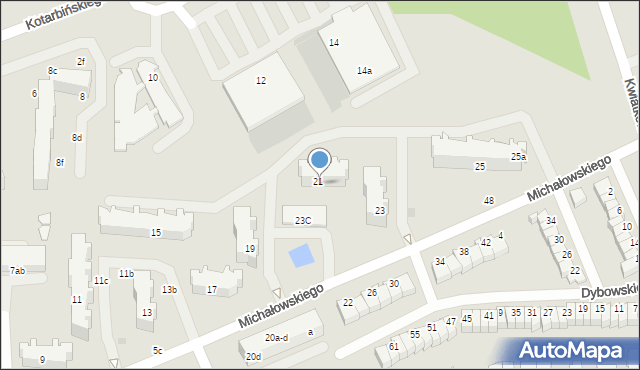 Malbork, Michałowskiego Kazimierza, 21ab, mapa Malborka
