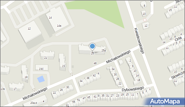 Malbork, Michałowskiego Kazimierza, 25, mapa Malborka
