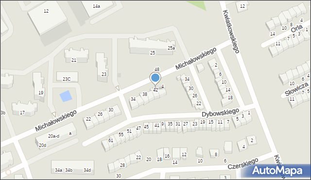 Malbork, Michałowskiego Kazimierza, 42, mapa Malborka