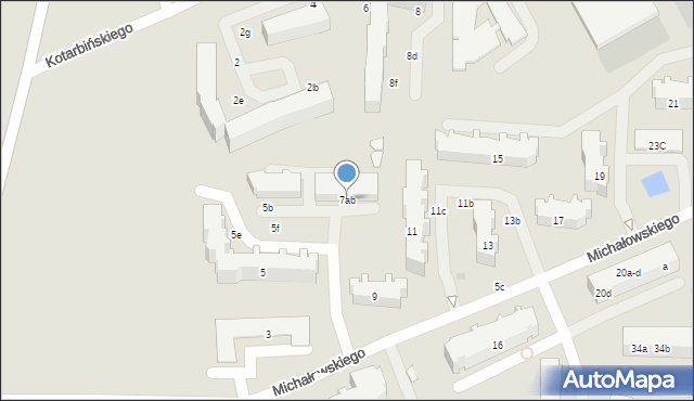 Malbork, Michałowskiego Kazimierza, 7ab, mapa Malborka