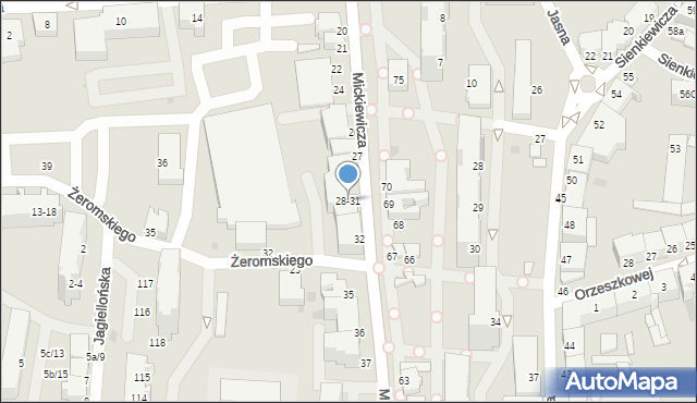 Malbork, Mickiewicza Adama, 28-31, mapa Malborka