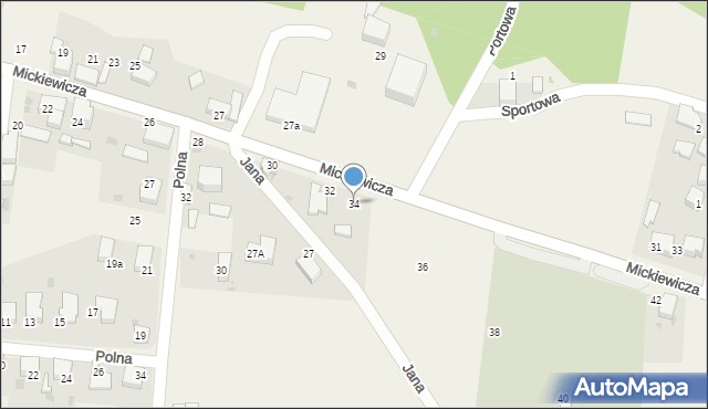 Malczyce, Mickiewicza Adama, 34, mapa Malczyce