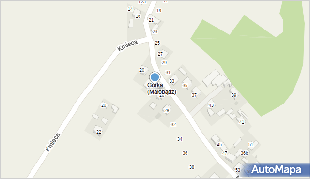 Małobądz, Miła, 24, mapa Małobądz