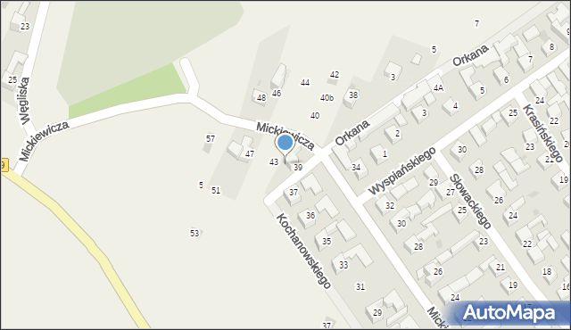Maniowy, Mickiewicza Adama, 41, mapa Maniowy