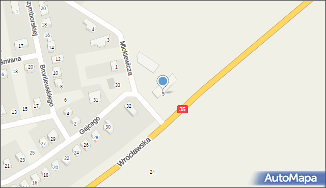 Marcinowice, Mickiewicza Adama, 5, mapa Marcinowice