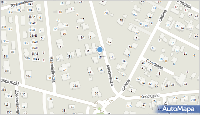 Marki, Mickiewicza Adama, 1D, mapa Marki