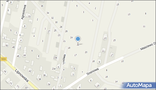 Maszewo Duże, Mickiewicza Adama, 22, mapa Maszewo Duże