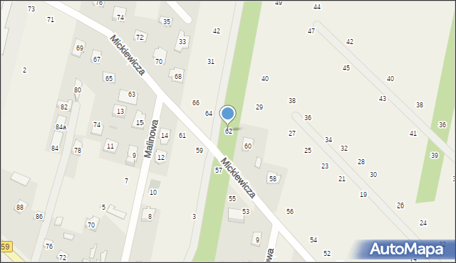 Maszewo Duże, Mickiewicza Adama, 62, mapa Maszewo Duże