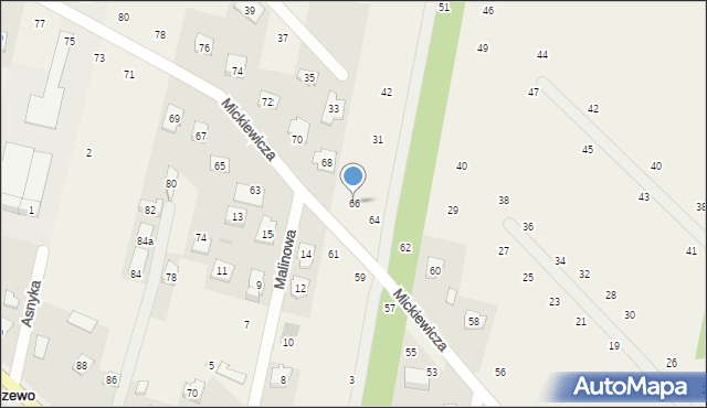 Maszewo Duże, Mickiewicza Adama, 66, mapa Maszewo Duże