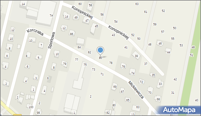 Maszewo Duże, Mickiewicza Adama, 80, mapa Maszewo Duże