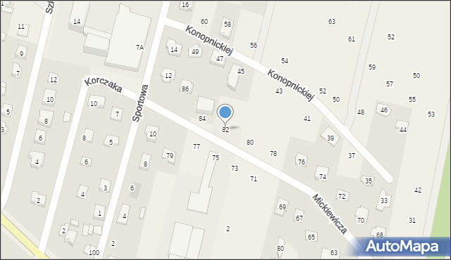 Maszewo Duże, Mickiewicza Adama, 82, mapa Maszewo Duże