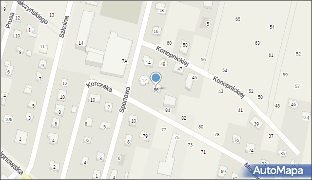 Maszewo Duże, Mickiewicza Adama, 86, mapa Maszewo Duże