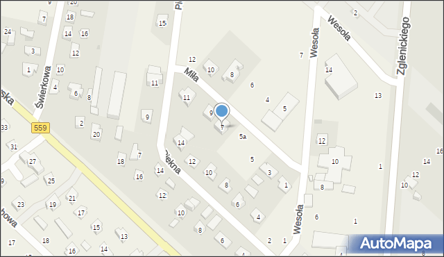 Maszewo Duże, Miła, 7, mapa Maszewo Duże